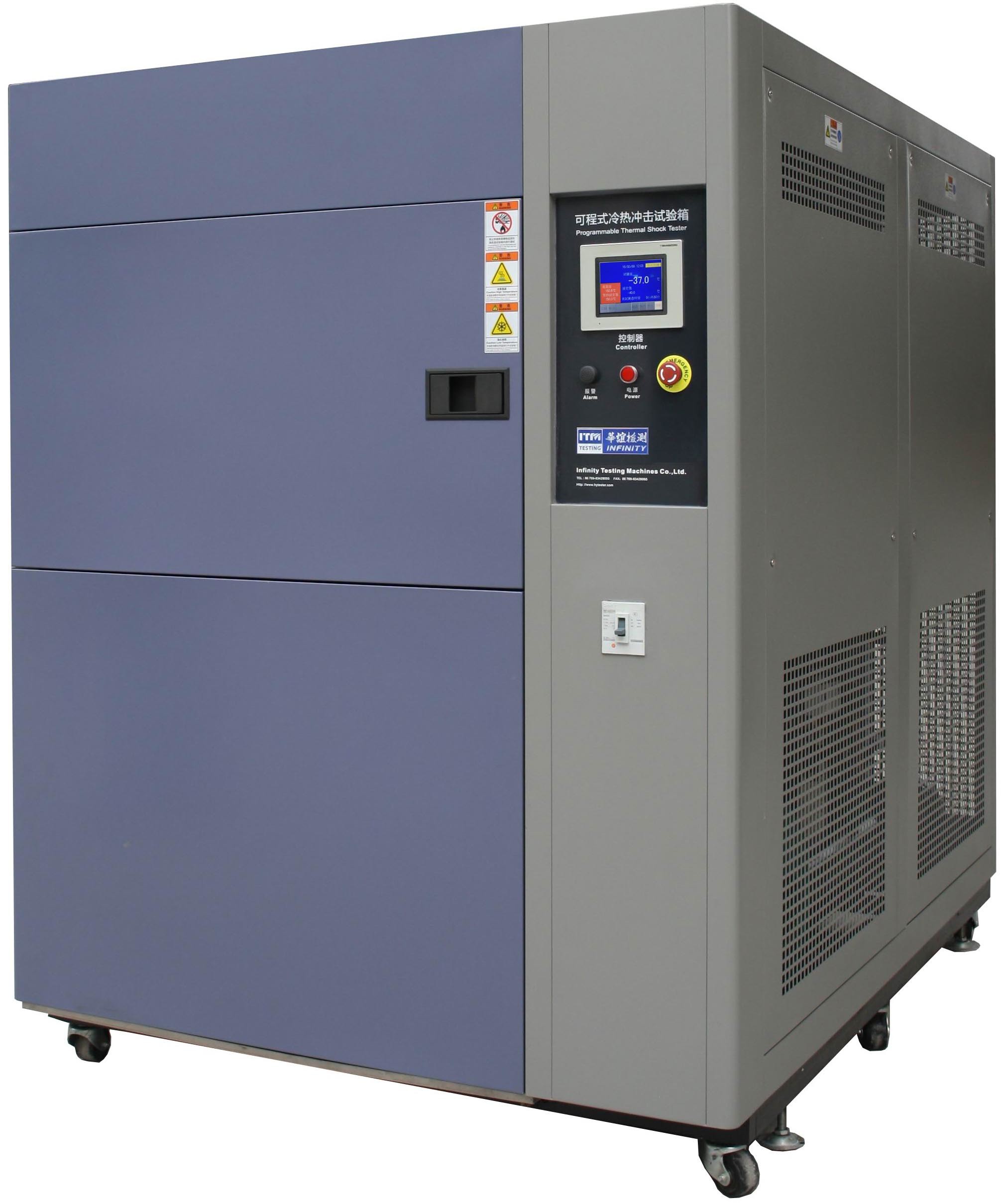 प्रोग्राम करने योग्य पर्यावरणीय थर्मल शॉक परीक्षण कक्ष 50L ~ 600L कैस्केड शीतलन प्रणाली