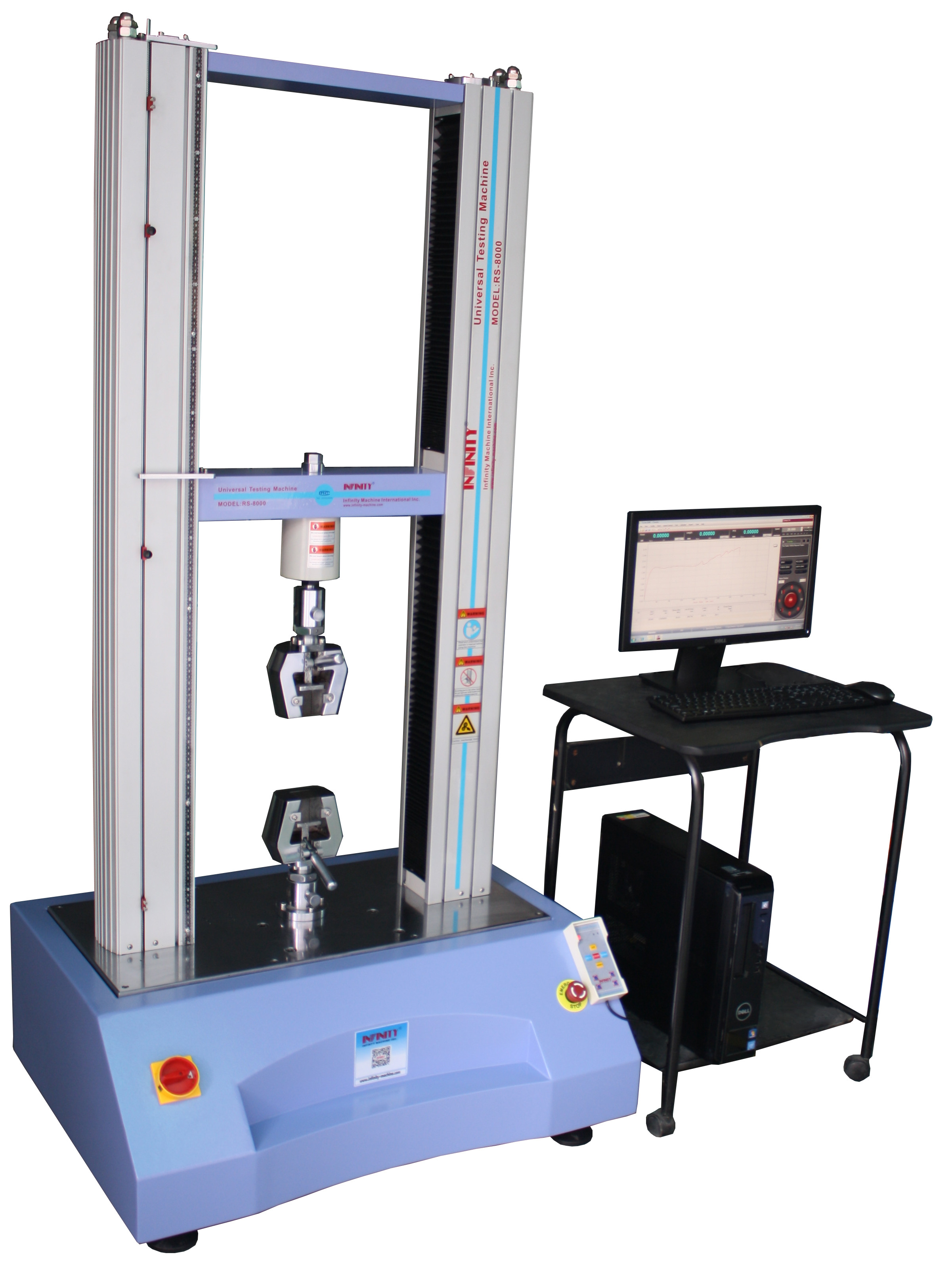 100 एन से 50 केएन सर्वो कंट्रोल रबर तन्यता के लिए प्लास्टिक सार्वभौमिक परीक्षण मशीन RS-8000