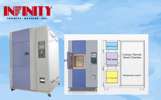 18KW स्रोत तापमान तेजी से परिवर्तन परीक्षक 500x400x400 मिमी के आंतरिक बॉक्स आकार के साथ