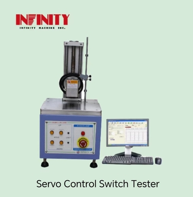 100 मिमी परीक्षण स्ट्रोक और AC220V 5A बिजली की आपूर्ति के साथ सर्वो नियंत्रण स्विच परीक्षक