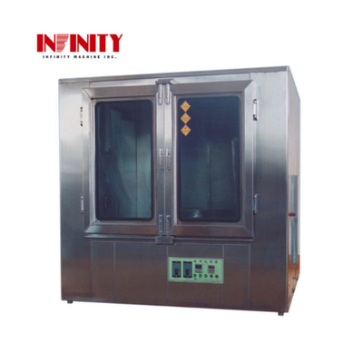 स्टेनलेस स्टील IPX3 IPX4 वर्षा परीक्षण कक्ष प्रयोगशाला के लिए 600 मिमी ¢ 1200 मिमी ¢ 0.4 मिमी AC220V 50Hz 5A