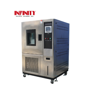 तापमान आर्द्रता परीक्षण के लिए 100L पर्यावरण परीक्षण कक्ष IEC68-2-2 20% आरएच से 98% आरएच ग्रे नीले रंग में