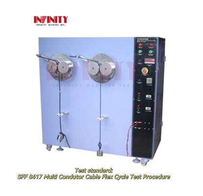 परीक्षण गति 10 ~ 60rpm इयरफोन केबल झुकने परीक्षण केबल झुकने चक्र परीक्षक