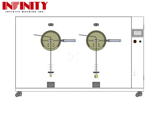 ISO 19642-2 Compliant Flex-Cycle Testing Machine with 10~60rpm Adjustable Speed and ±90° Angle Range for Automotive Cables