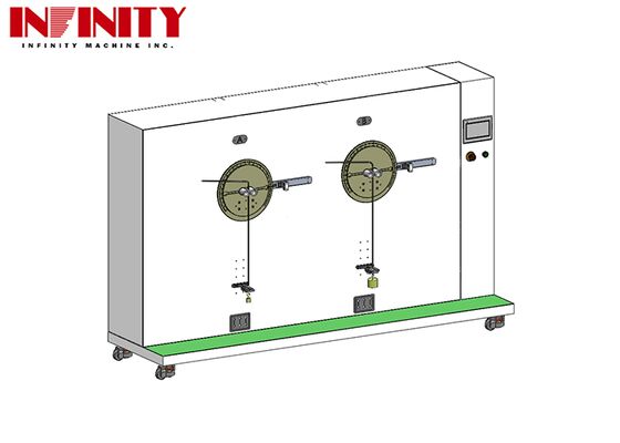 आईएसओ 19642-2 अनुपालन फ्लेक्स चक्र परीक्षण मशीन के साथ 10 ~ 60rpm समायोज्य गति और ± 90 ° कोण रेंज के लिए ऑटोमोटिव केबल